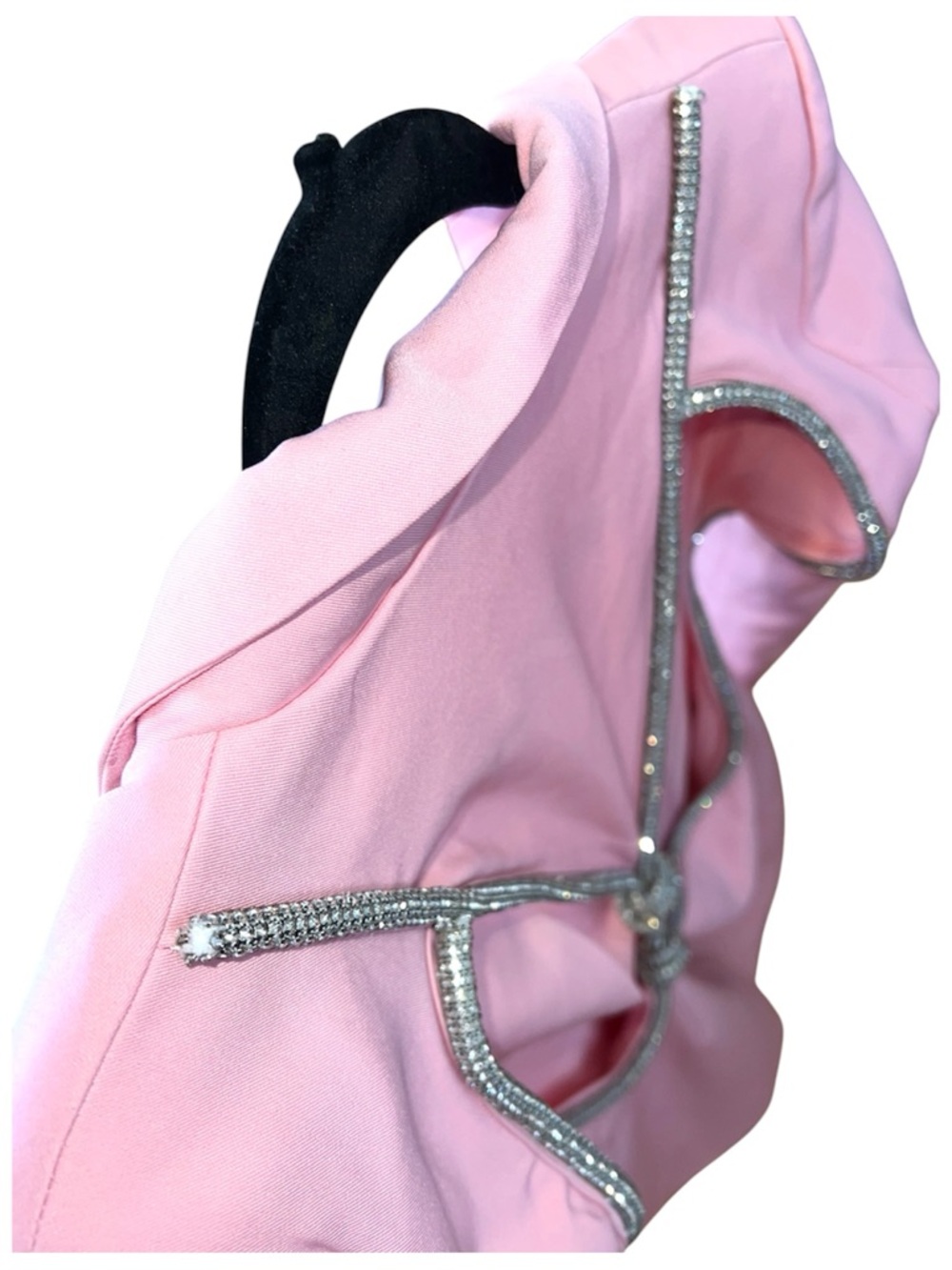Bella Barnett Mini Jacket Dress Cutouts Rope Glitter Sexy Barbie Coquette Vtg - Picture 6 of 16